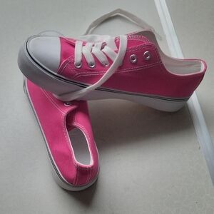 Pink Canvas Sneakers